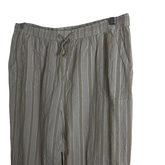 Cathy Daniels Striped Cropped Pants 100% cotton X-Large - Picture 2 of 5
